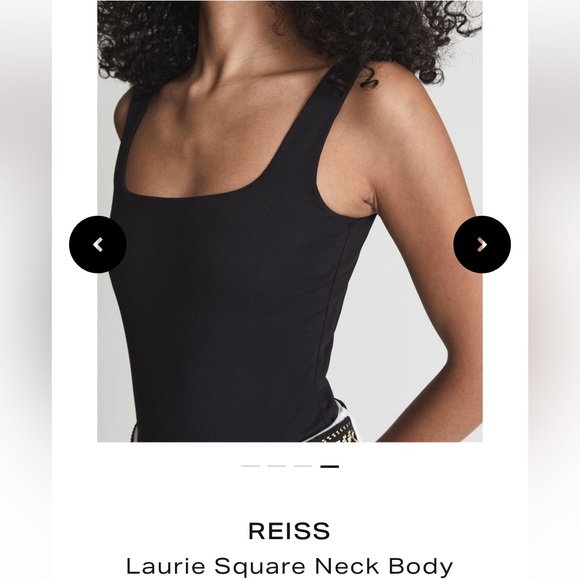 NWT REISS Laurie Square Neck Wide Straps sleeveless jersey Thong bodysuit top - Picture 9 of 17
